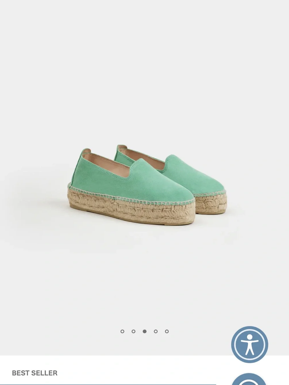 Manebi Suede Leather Coastal Prep Yacht Club Hamptons Tennis Green Espadrilles